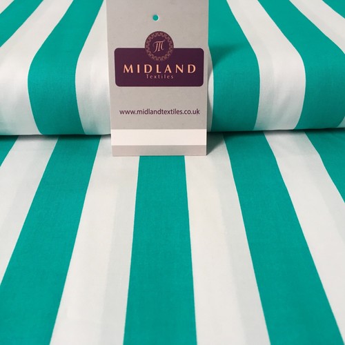 2.5cm Candy Stripped Cotton Poplin shirting, dress Fabric 44" wide MK898 Mtex - Picture 44 of 55