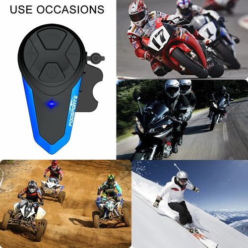 1KM 2Way Intercom Motorcycle Bluetooth 5.0 Helmet Headset Moto Interphone +FM - Picture 40 of 82