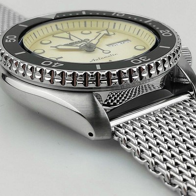 Seiko 5 Sports SRPE75K1 Champagne Dial Stainless Steel Strap