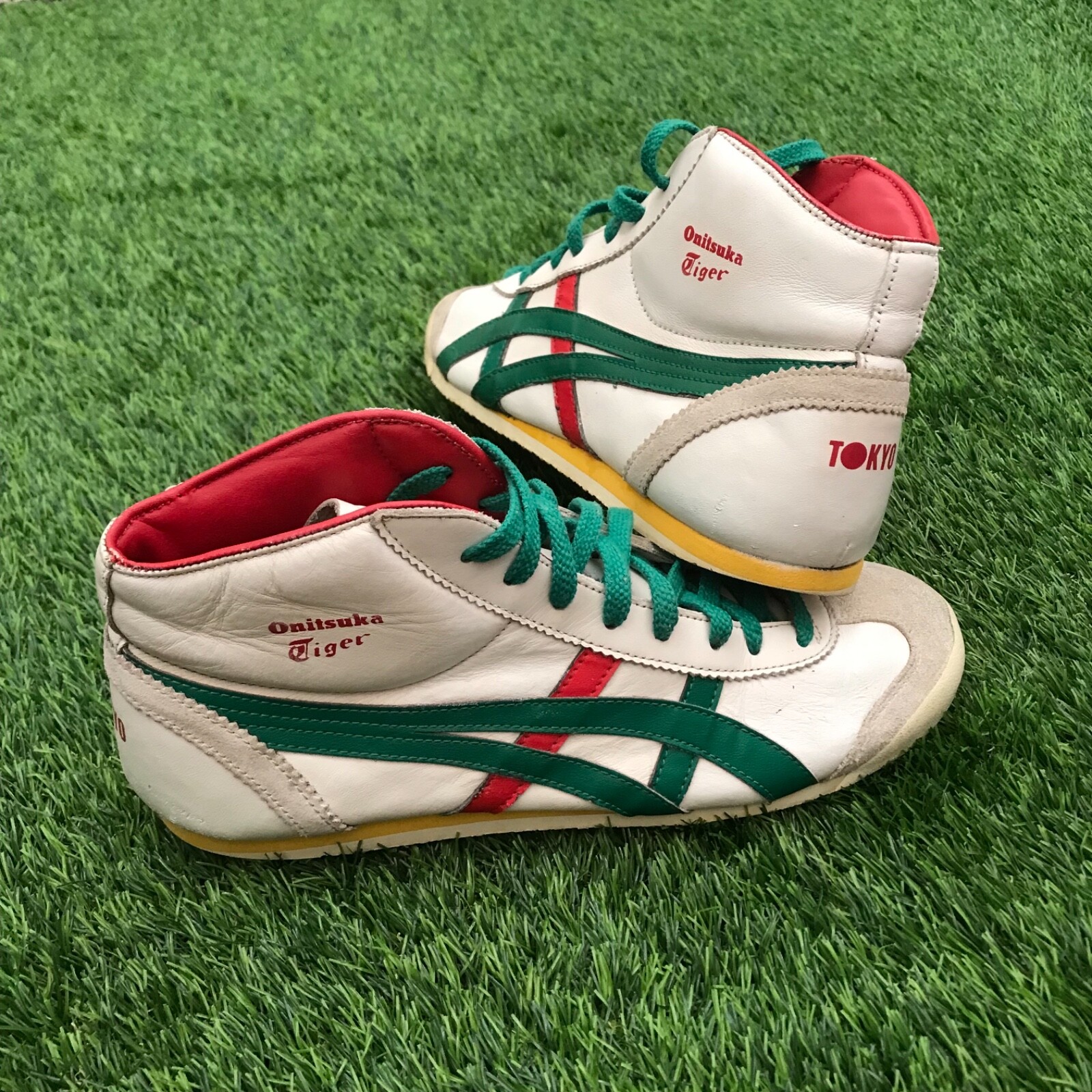 Vintage Rare Asics Tiger Tokyo Leather High Top Sneakers US 7.5 | eBay