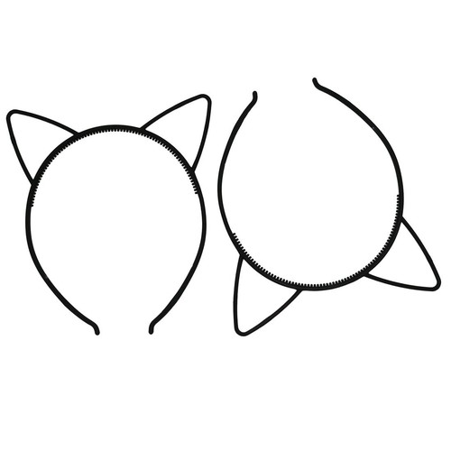 12 Stck. Schwarz Katzenohren Stirnband Niedlich ABS Kunststoff Stirnband für Kinder Mädchen - Bild 2 von 9