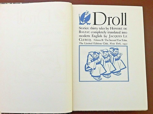 Droll Stories by Honore de Balzac Limited Editions Club 1932 #531 3 Vols. Signed - Bild 8 von 12