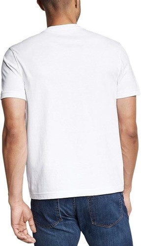 Elige Talla Eddie Bauer Para Hombre BLANCA Mezcla de Algodón Suave Cuello Redondo Camiseta - Imagen 2 de 4