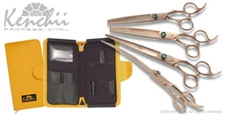 Kenchii Grooming Rose Gold Line Shears - FREE RAKE INCLUDED -Choose Shear or Set
