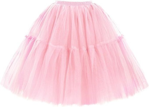 Babyonline Damen Tüllrock Rock Prinzessin Falten Ballettrock Karneval Rosa - Bild 1 von 2