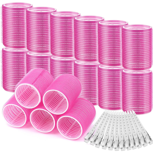 Big Self-Grip Hair Rollers with Stainless Steel Duckbill Clips for Long, Medium - Picture 8 of 12