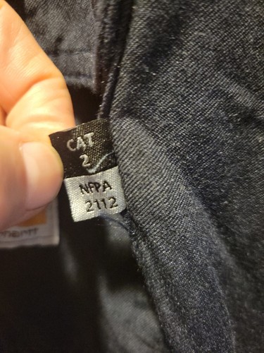 Carhartt FR 387-20 Coverall Size L-Reg  ARC 2 NFPA 2112 Zipper Leg Opening Used - Picture 4 of 11