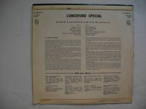 JIMMY LUNCEFORD AND HIS ORCHESTRA Lunceford Special LP 1953 Holland VG+/EX- - Picture 2 of 2