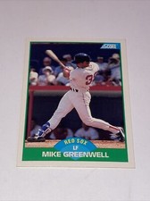 1989 Score Baseball Card Mike Greenwell Boston Red Sox #66 A4