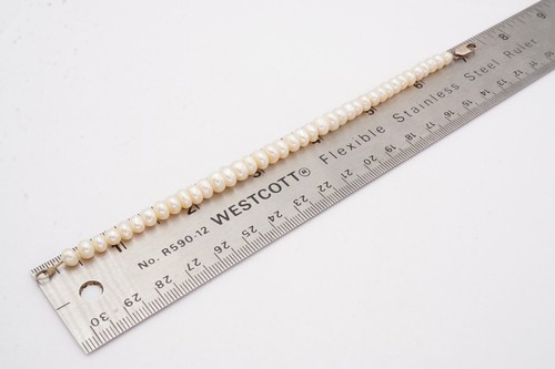 Sterling Silber 925 Perlen Armband 7,25" 6,6 mm - Bild 9 von 9