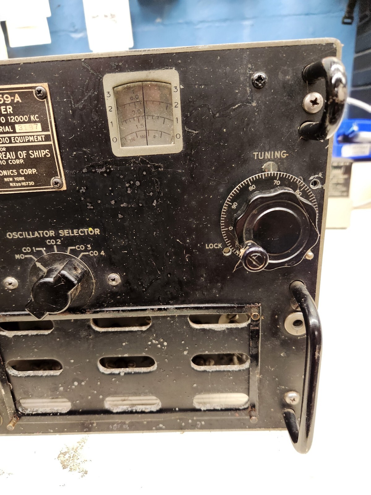 CIH-46159-A,  HAMILTON RADIO CORP,  UNIT OF TCS-6, NAVY RADIO RECIEVER