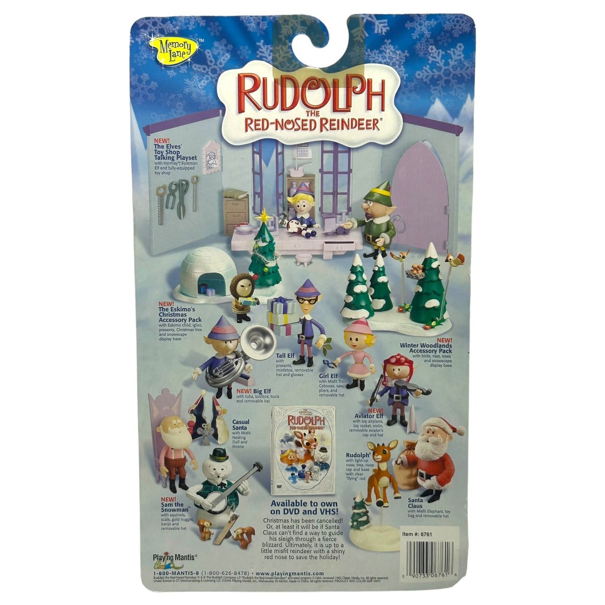 Memory Lane Rudolph The Red-Nosed Reindeer Action Figure Tree Nose