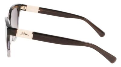 New Longchamp LO-697S 012 Striped Black Gradient Sunglasses with Grey Lenses New Longchamp LO-697S 012 Striped Black Gradient Sunglasses  main image 3