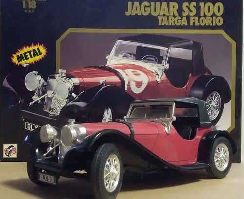Burago Maßstab 1:18 Diecast Modellauto 7006 3006 - 1937 Jaguar SS 100 - rot - Bild 2 von 9