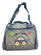 BLUE NURSERY BAG CHANGE BABY MAT BANDAGE HANDLES, SHOULDER STRAP 4 POCKETS