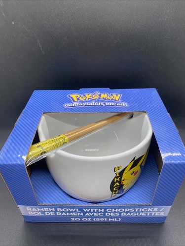 Pokemon Pikachu Japanese Text Ceramic Ramen Noodle Bowl With Chopsticks!! - Picture 5 of 5