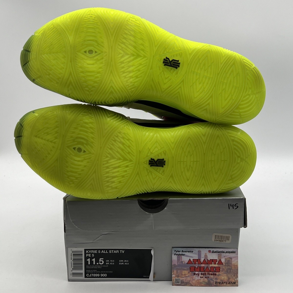 Nike Kyrie 5 X Rokit All Star Neon Green Black Sneakers size 10.5 CJ7899-900 Size 9.5 - ROKIT x Nike Kyrie 5 All Star for sale online | eBay main image 2
