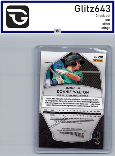 2020 Panini Prizm #201 Donnie Walton White Wave Prizm - Picture 2 of 2
