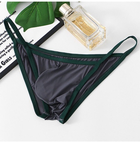 Men's High Elastic Tanga Thong Brief Underwear Breathable Pouch Low-rise Panties - Bild 13 von 24