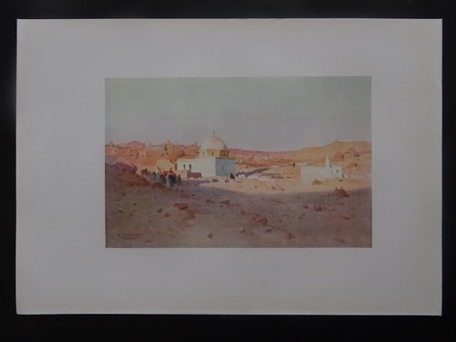 Original 1902 Druck Ägypten - Assuah, Cufic Friedhof von R.t. Kelly - Bild 2 von 2