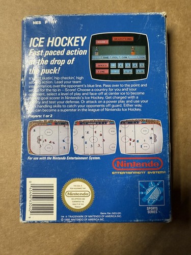 ICE HOCKEY Nintendo NES Box Manual CIB Complete - Picture 2 of 12