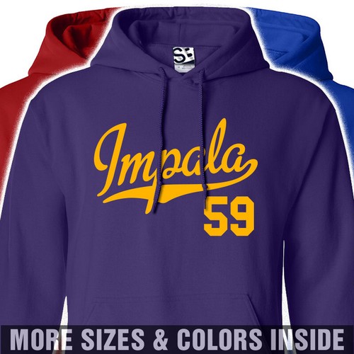Impala 59 Script Jersey HOODIE | Hooded 1959 SS Lowrider Sweatshirt | All Colors - Picture 33 of 34