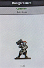 D D miniatures Legendary Evils DUERGAR GUARD w/card new/un-played