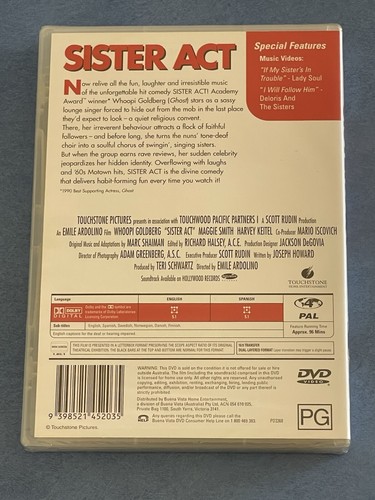 Sister Act DVD 1992 Movie 🎥 Region 4 PAL Brand New Sealed Free Tracked Postage - Picture 2 of 6