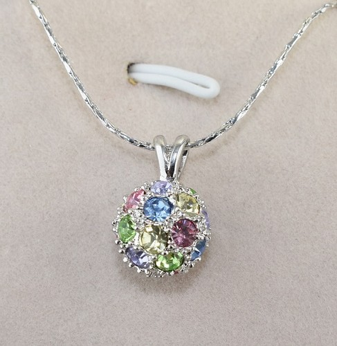 Rose / White Gold Filled Prom Bridal 10mm made with Swarovski Crystal Necklace - Picture 10 of 24