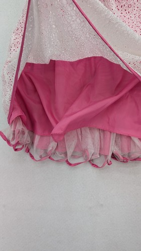 George Girls Formal Dress Pink White Lace A-line Size 6 Party Easter Sleeveless - Picture 7 of 19