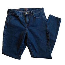 NYDJ Ami Skinny Jeans Women's 6 Dark Blue Wash Stretch Denim Pants Mid Rise