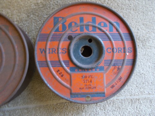 VINTAGE BELDEN DRAHT KFZ METALLSPULEN LEER GAS ÖLSTATION - Bild 8 von 10