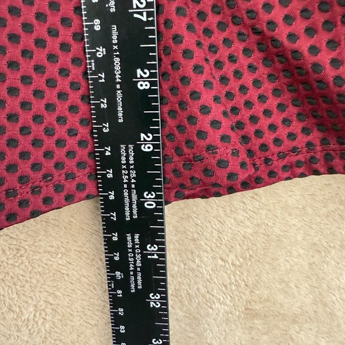 Forever 21 Kleid Damen S rot weinrot gepunktet A-Linie Mini Stretch Skater Goth - Bild 6 von 9