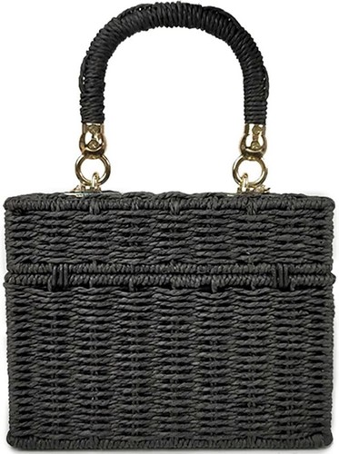 MINAUDIÈRE Wicker Straw Box Bag Rattan Basket Clutch Small Designer Inspo - Afbeelding 7 van 7