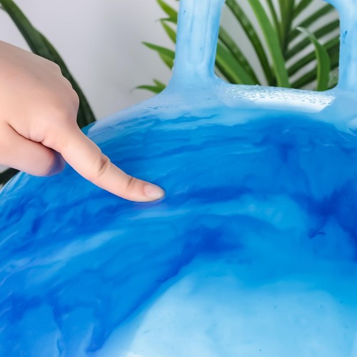 Hopper Balls, 20 Inch Hippity Balls with Handle for Blue Jumping Balls Rubber... - Picture 5 of 6