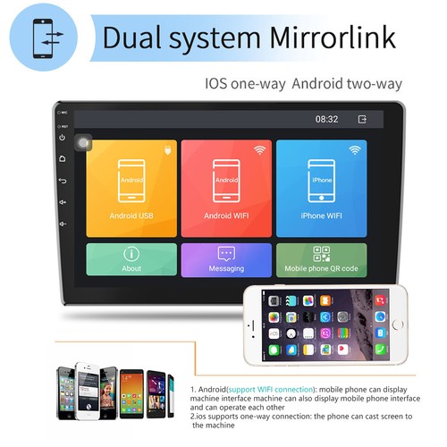 9 pulgadas Android 9.0 doble 2DIN radio de coche con navegación GPS Bluetooth USB WiFi FM - Imagen 7 de 12