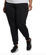 ADIDAS Plus Size Logo Graphic Jogger Pants HO7851 Black 1X,2X 3X, 4X NWT 45