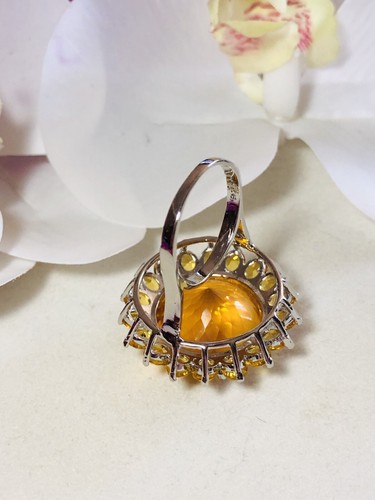 Sterling Silver.925 Golden Citrine Ring - Picture 4 of 4