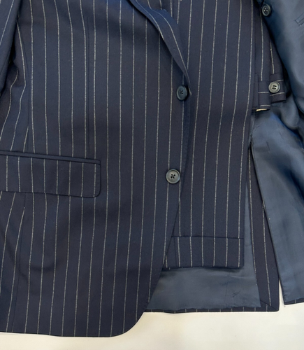 Paul Stuart Super 120's Blazer Suit 2-Piece Set Mens 38x32 Blue 100% Wool Career - Picture 10 of 24