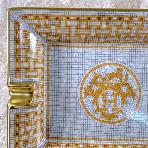 Hermes Paris Cigar Ashtray Mosaique au 24 Gold Change Tray Vide Poche w/Case - Picture 10 of 16