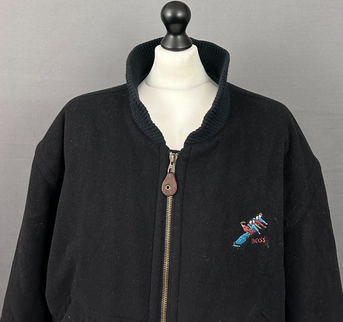 HUGO BOSS BOMBER JACKET - CASHMERE BLEND COAT - Size IT 50 - Large L - 40" Chest - Picture 9 of 17