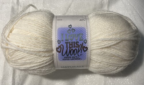 I Love This Wool Yarn Pure & Simple IVORY 100% WOOL NEW
