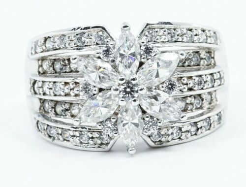 Platinum Simulation Diamond Ring RG0019 - Picture 3 of 6