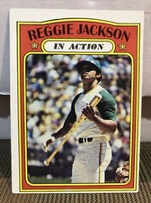 1972 Topps #436 Reggie Jackson “In Action” Oakland A’s