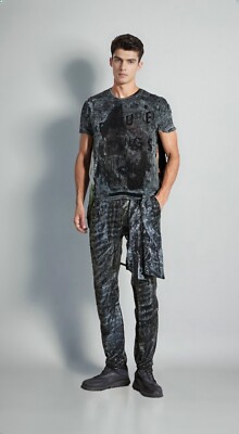 Cipo & Baxx Premium Germany The future belongs us T-shirt men Gray Marble print