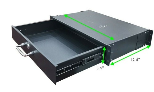Server Cabinet Case Drawer 19" Rack Mount Lockable Deep with Key 1U 2U 3U 4U - Picture 5 of 16