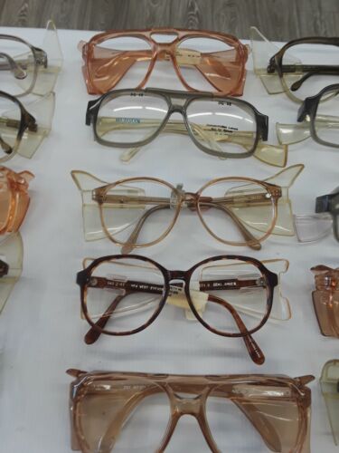 Bulk of 15 pair Safety Eyeglasses Optical Frames RETRO plastic assorted vintage - Picture 3 of 9