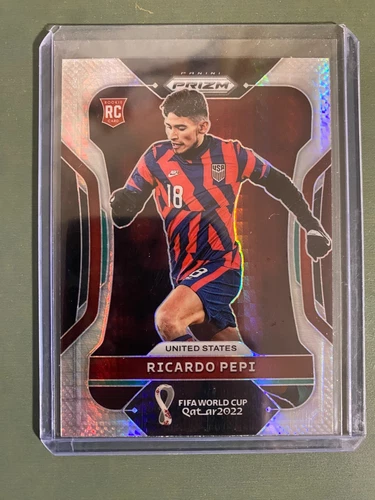 2022 Panini Prizm Qatar World Cup Ricardo Pepi RC Hyper Rookie USA 205