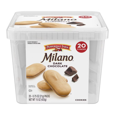 Pepperidge Farm Dark Chocolate Milano Cookies, 20 pk.(NO SHIP TO CA)