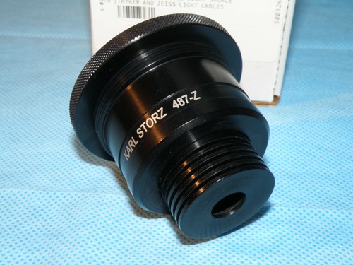 Storz light source adapter f connecting Zeiss or Stryker fiber light cables 487Z - Picture 2 of 3